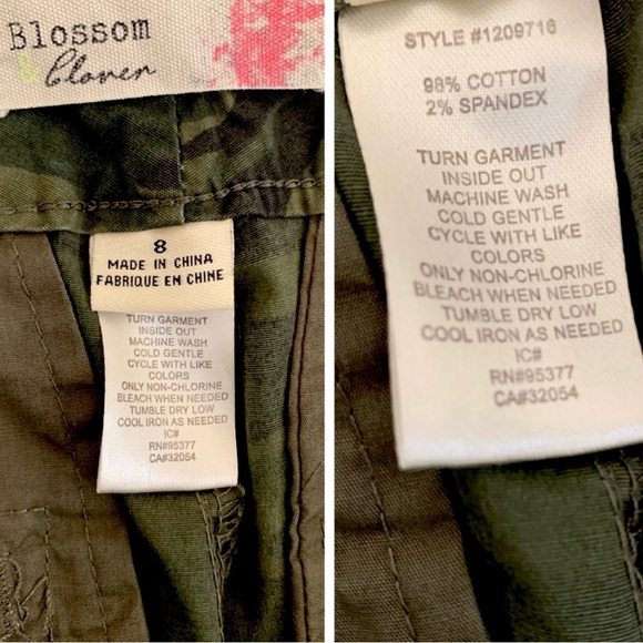 NWT BLOSSOM CLOVER CAMO PANTS SIZE 8 SO CUTE!! - Picture 3 of 5